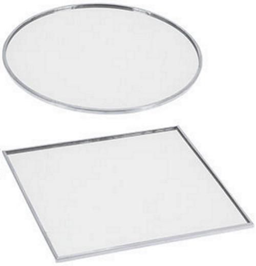 купить Свеча Holland 50998 под свечу Зеркало 2 формы 15x15/D15сm, серебрянный в Кишинёве 