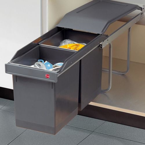 cumpără Coș de gunoi Hailo 3650101 Tandem 15/15 Dark Grey în Chișinău 