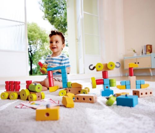 купить Конструктор Hape E0519 Blocuri de construcție Imaginație infinită, 44 piese в Кишинёве 