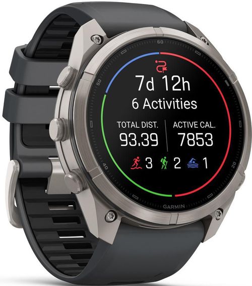 cumpără Ceas inteligent Garmin Fenix 9 Pro, 51mm, Ti w/Gpt/Blk bnd (010-04337-26) în Chișinău 