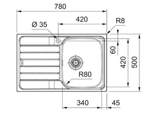 cumpără Chiuvetă bucătărie Franke 101.0716.656 SKX 611-78/50, inox în Chișinău 
