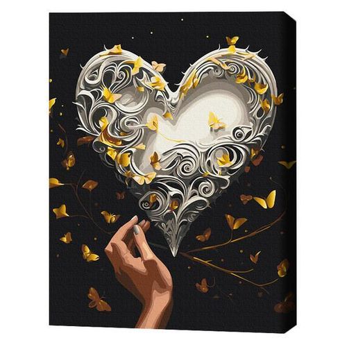 купить Картина по номерам BrushMe BSB0015FC 40x50сm (pânză neagră/fără cutie) Dansul fluturilor в Кишинёве 