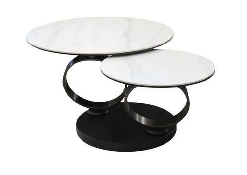 купить Журнальный столик Deco Dion Matte White Marble + Dark Bronze в Кишинёве 