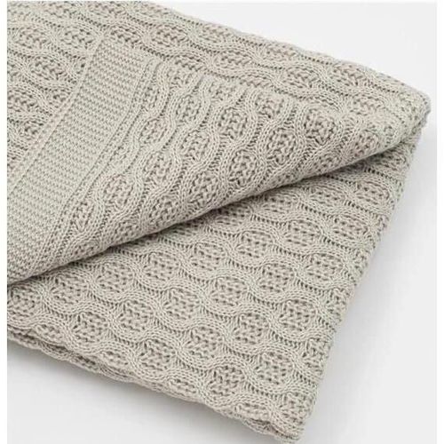 купить Детское постельное белье New Baby 54073 Плед вязанный Bamboo 100x80 см grey в Кишинёве 