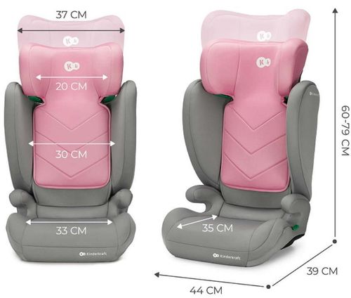 купить Автокресло KinderKraft I-Spark 2 Plus i-Size Pink (KCISPA02PNKPL00) в Кишинёве 