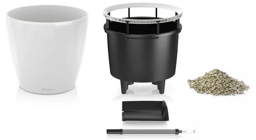 купить Цветочный горшок Lechuza Classico Premium 35 LS, Shiny Taupe в Кишинёве 