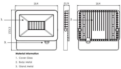 cumpără Reflector Toshiba 00173310 Projector LED IP65 30W 4000K (Alb) în Chișinău 