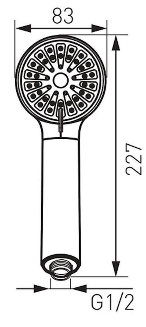 купить Душевая лейка Ferro CORTESSA S330 хром в Кишинёве 