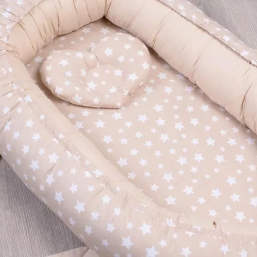 cumpără Cocon pentru bebelusi Veres 450.16 Smiling Animals beige în Chișinău 