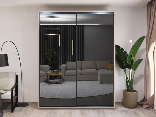 cumpără Dulap Bayro Murano 1800x2300x600 серый камень, купе (608316) în Chișinău 