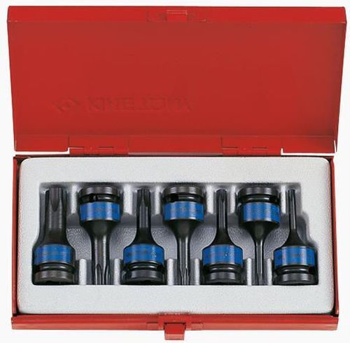 cumpără Set de tubulare, bite, duze King Tony 4417PP набор насадок ударных TORX Т25-Т60 1/2", 7 пр. în Chișinău 