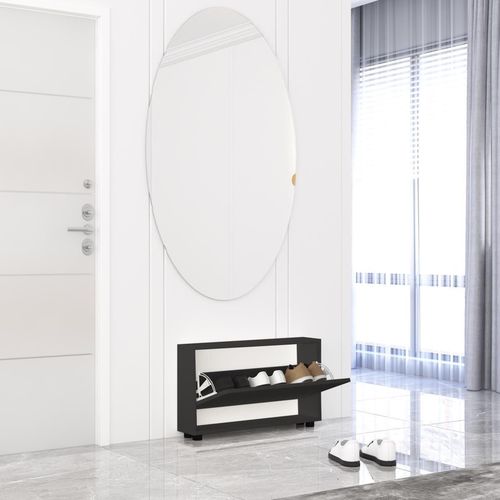 купить Полка для обуви Mobildor-Lux Leo Slim 50x16x47H cm Anthracite в Кишинёве 