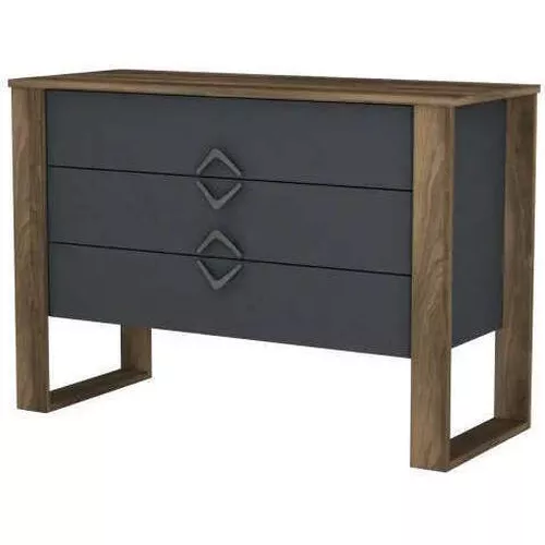 купить Комод Trendy Бумеранг, антрацитовый орех, 110x76x45 см (GTR005842) в Кишинёве 
