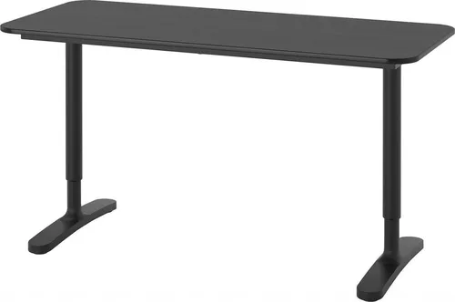 cumpără Masă de birou Ikea Bekant furnir frasin 140x60 (Negru) în Chișinău 