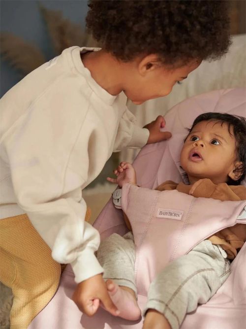 купить Детское кресло-качалка BabyBjorn 006122A Bliss Dusty Pink, Bumbac в Кишинёве 