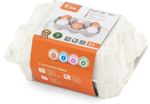 купить Игрушка Viga 59228 Wooden Eggs (6pcs) в Кишинёве 