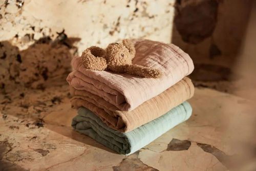 купить Детское постельное белье Jollein 521-511-68089 Paturica din muselina Jacquard Biscuit, 75x100cm в Кишинёве 