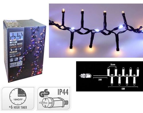 cumpără Ghirlandă Excellent Houseware 49761 Luminite de Craciun Fir-cascada 360 LED (250/110) 5m timer alb-cald în Chișinău 