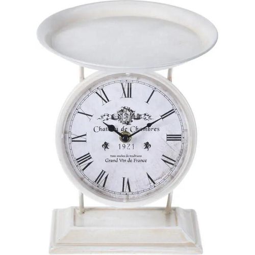 купить Часы Holland 26392 Часы настольные винтаж 31x27x10cm, металл, белый в Кишинёве 