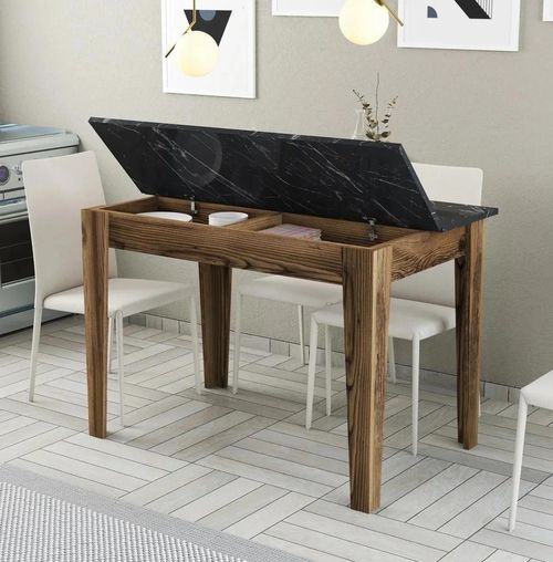 купить Стол Trendy Kiev 509-Nuc, Negru 110x75x72cm в Кишинёве 