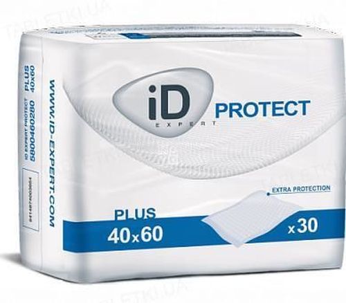 Пелёнки непромокаемые ID Protect Plus (40х60 см) 30 шт 