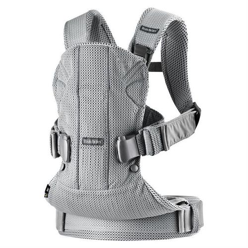 Marsupiu anatomic BabyBjorn One Air Silver, 3D Mesh 