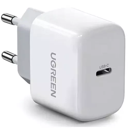 купить Зарядное устройство сетевое Ugreen 10220, Type-C PD3.0 20W EU CD241, White в Кишинёве 