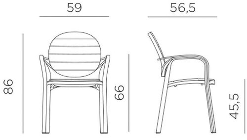 cumpără Scaun Nardi PALMA BIANCO-BIANCO 40237.00.000 în Chișinău 