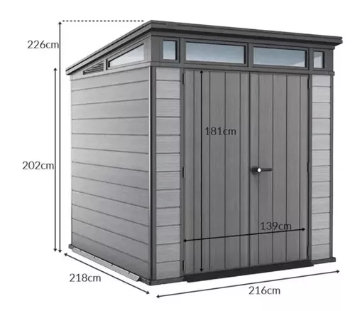 купить Садовый сарай Keter 57730 Signature 7x7, 216x218x226cm, gri в Кишинёве 