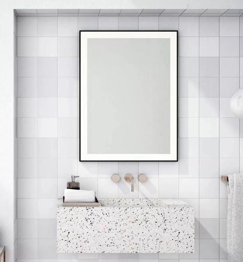 купить Зеркало для ванной Dubiel Vitrum LOGAN Black 60x80 LED в Кишинёве 