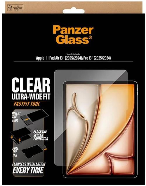 cumpără Sticlă de protecție pentru tabletă PanzerGlass iPad Air 13" (2024-2026), Pro 13" (2024-2025), Ultra-Wide Fit w. Fastfit tool (PG_PG78645) în Chișinău 