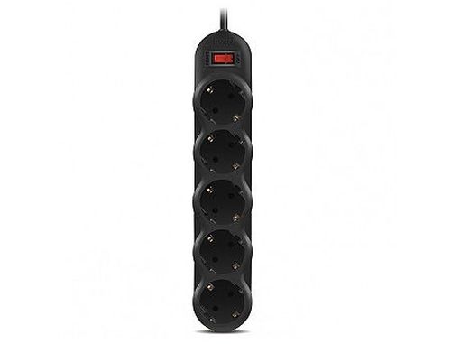 cumpără Фильтр импульсных помех SVEN SF-05L 5 sockets, Black, 5m (Priza cu protectie - prelungitor/basic surge protection) în Chișinău 