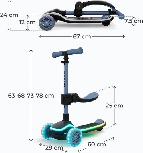 cumpără Trotinetă KinderKraft Raket UP Blue (KRRAUP00BLU0000) în Chișinău 