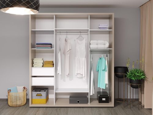 купить Шкаф Bayro Parma Graphite 2000x2250x600 серый камень, купе в Кишинёве 