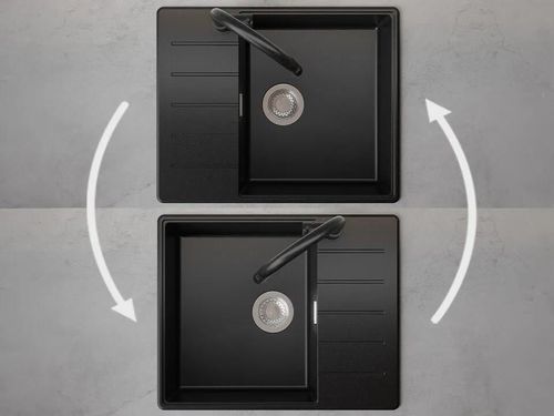 купить Мойка кухонная Primagran Copenhagen 620-50 Top Black + accesorii 500x620 MKIKC в Кишинёве 