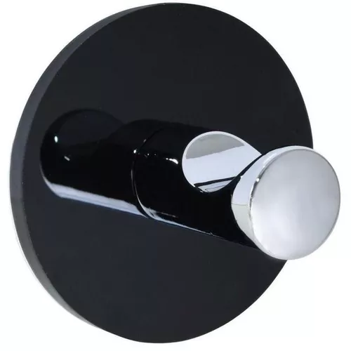 купить Вешалка для ванной Bisk 08031 rotund 5x5 cm, negru/crom в Кишинёве 
