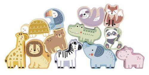 купить Игрушка Tooky Toy TJ004 Jucărie din lemn Balanță Animale, 58734 в Кишинёве 