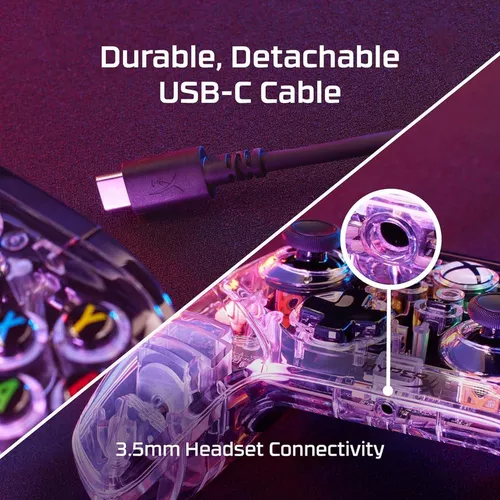 cumpără Joystick-uri pentru jocuri pe calculator HyperX 7D6H2AA, Clutch Gladiate RGB, Transparent, Wired Xbox în Chișinău 