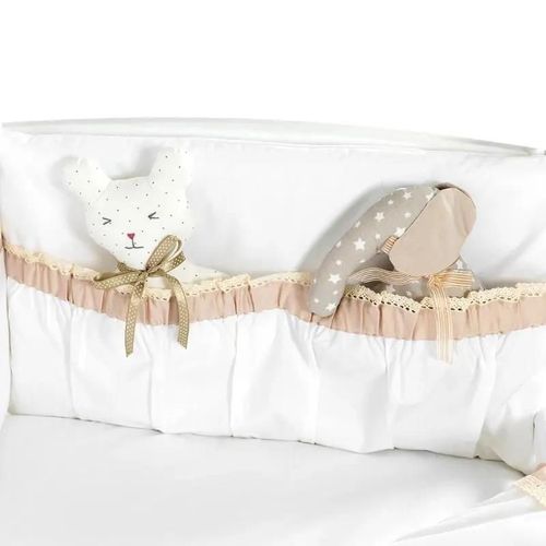 cumpără Lenjerie de pat pentru copii PernaMea Set lenjerie Elegance bej 8 piese (PM.100260) în Chișinău 