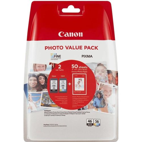cumpără Cartuș imprimantă Canon PG-46 & CL-56 (9059B006) Multi Photo Pack + GP-501 10x15 în Chișinău 