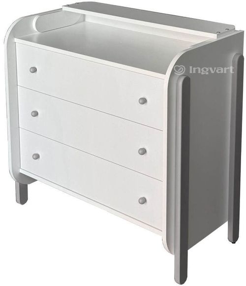 cumpără Comoda de infășat Ingvart 98514542-5 Nika Alb/Grey în Chișinău 