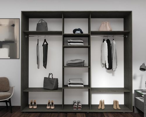 cumpără Dulap Nex Home Dulap cu uși glisante 240x60x220cm, Oglinda, Carbon în Chișinău 