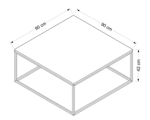 купить Журнальный столик Trendy Loni, Masuta de cafea, Antracit, 90x42x90cm в Кишинёве 