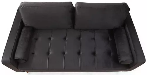 cumpără Canapea Trendy Roma Negru, 90x70x175cm (2 locuri) în Chișinău 