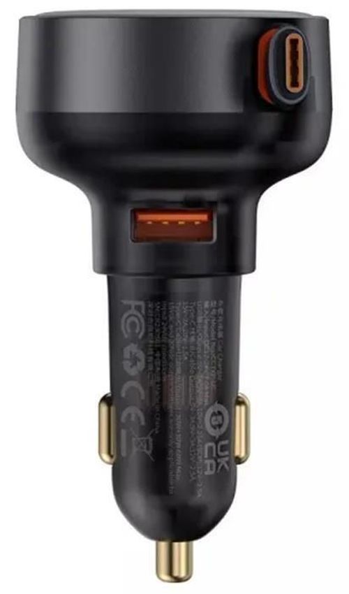 купить Зарядное устройство для автомобиля Baseus C00057800111-00 Enjoyment Pro Type-C with Cable 60W Cluster, Black в Кишинёве 