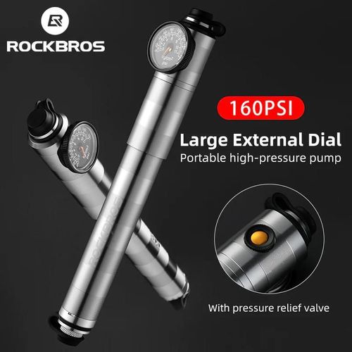 купить Аксессуар для велосипеда Rockbros HQ-67A-L03 Pompa pentru bicicleta din aluminiu, 160 PSI в Кишинёве 