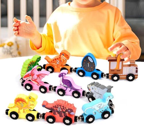 cumpără Mașină Baby Mix 57334 дерев. Montessori Поезд Dino în Chișinău 