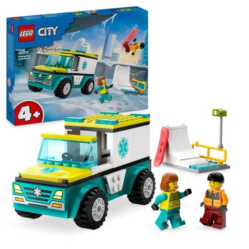 cumpără Set de construcție Lego 60403 City Ambulanță și snowboarder în Chișinău 