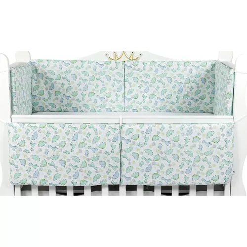 купить Бортик для кроватки PernaMea Baby Dinno Turcoaz 120x60cm (PM.101755/7) в Кишинёве 