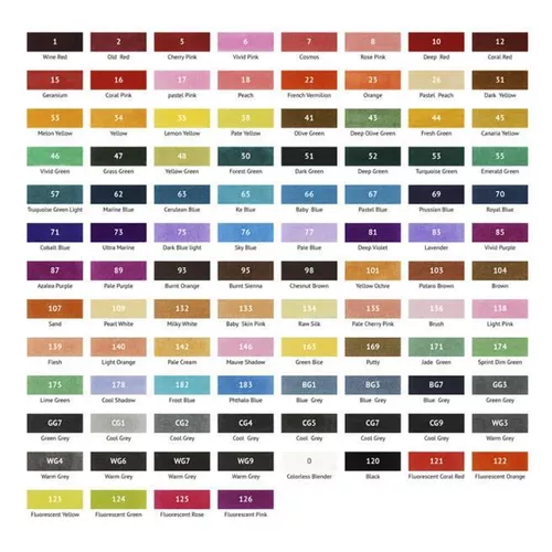 cumpără Set de creație miscellaneous MS_53455 Set de markere pentru sketching Meshu 100 culori, husa cu fermoar în Chișinău 